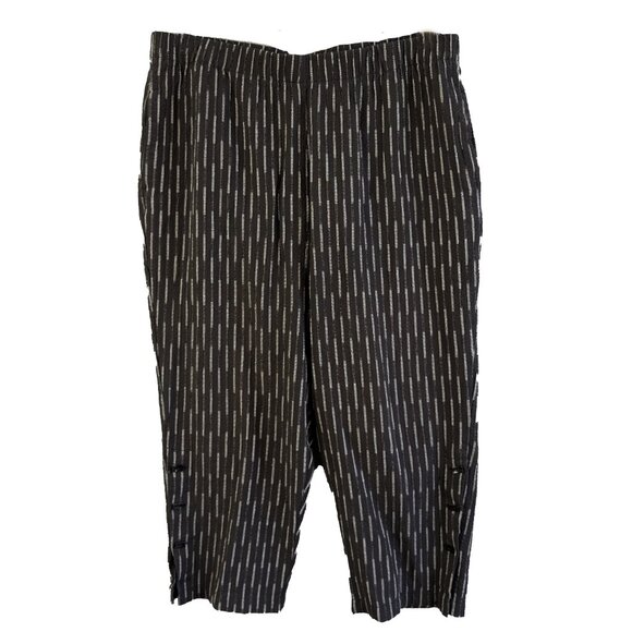 Habitat Black & Gray Striated Rayon Blend Tunic Top + Cropped Trousers Set XL - Picture 13 of 16